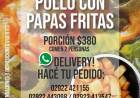 Cazuela de pollos con papafritas