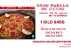 La Asociación Española venderá Paella de Cerdo