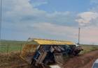 Volcó un camión y provocó el deceso de 14 animales