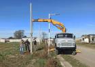 Plan Nacional de Suelo Urbano: Se continúa con la instalación de las columnas para el alumbrado público