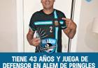 Tiene 43 años y juega de defensor en Alem de Pringles