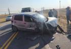 Fuerte choque y vuelco en la Ruta 51 entre un auto y una camioneta