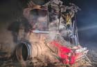Una cosechadora sufrió daños totales tras un incendio en un campo de la región