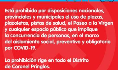 El Municipio recuerda que no se pueden usar las plazas