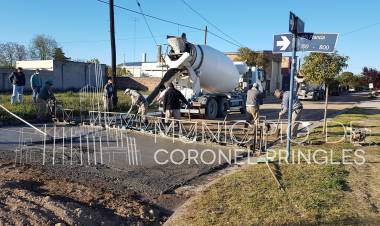 Pavimento en calle Dorrego