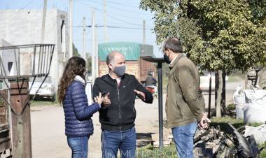 El Intendente Lisandro Matzkin recorrió parte de la obra pública que se está ejecutando en nuestra ciudad