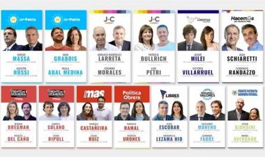 Estas son las fórmulas presidenciales que competirán en las PASO