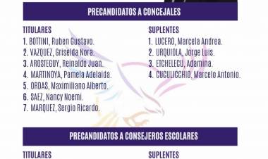 Los libertarios dieron a conocer su lista a las PASO