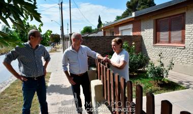 Matzkin visitó las obras que se están realizando en el Barrio Obrero