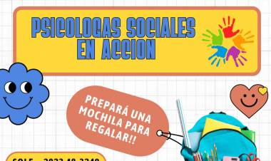 Mochilazo solidario en la Plaza Pringles