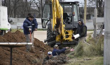 Extensión de la red cloacal con fondos municipales