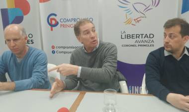 Santilli visitó Pringles y pidió el apoyo en las urnas en Octubre