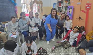 Charla sobre prevención del dengue en la Escuela N°6
