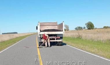 Trabajos en el ingreso a Indio Rico