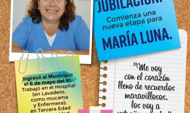 Bienvenida Jubilación: Comienza una nueva etapa para María Luna