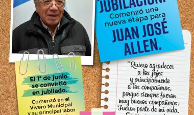 Bienvenida Jubilación: Comenzó una nueva etapa para Juan José Allen