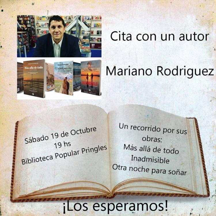 Visita del Autor Mariano Rodríguez a la Biblioteca Pringles