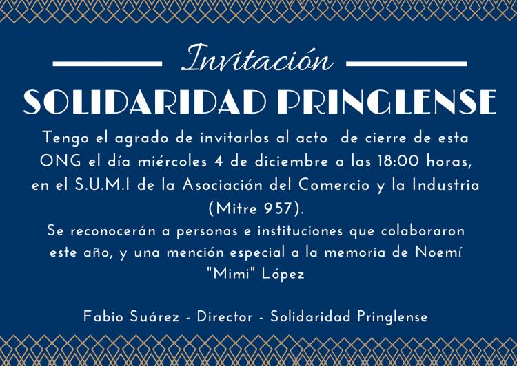 Invitación Acto de Cierre y Reconocimientos