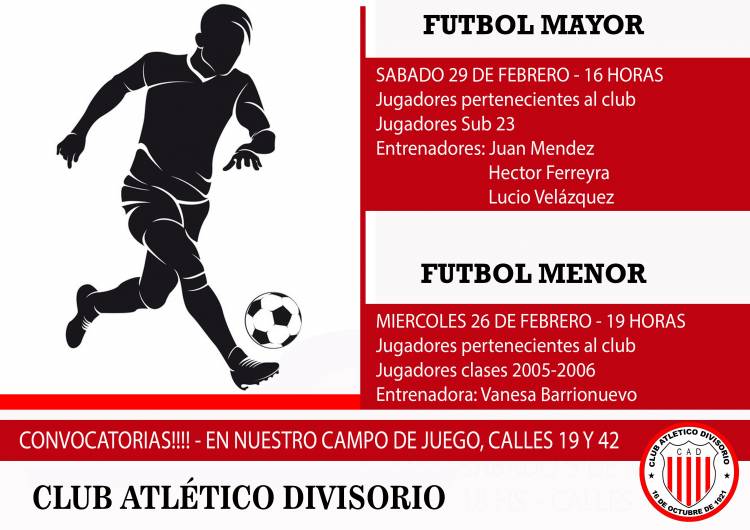 Tres ex jugadores dirigirán a Divisorio