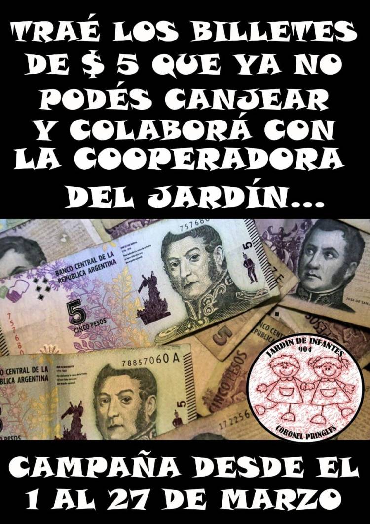 "Nos pusimos en marcha en juntar todos los billetes de cinco pesos"