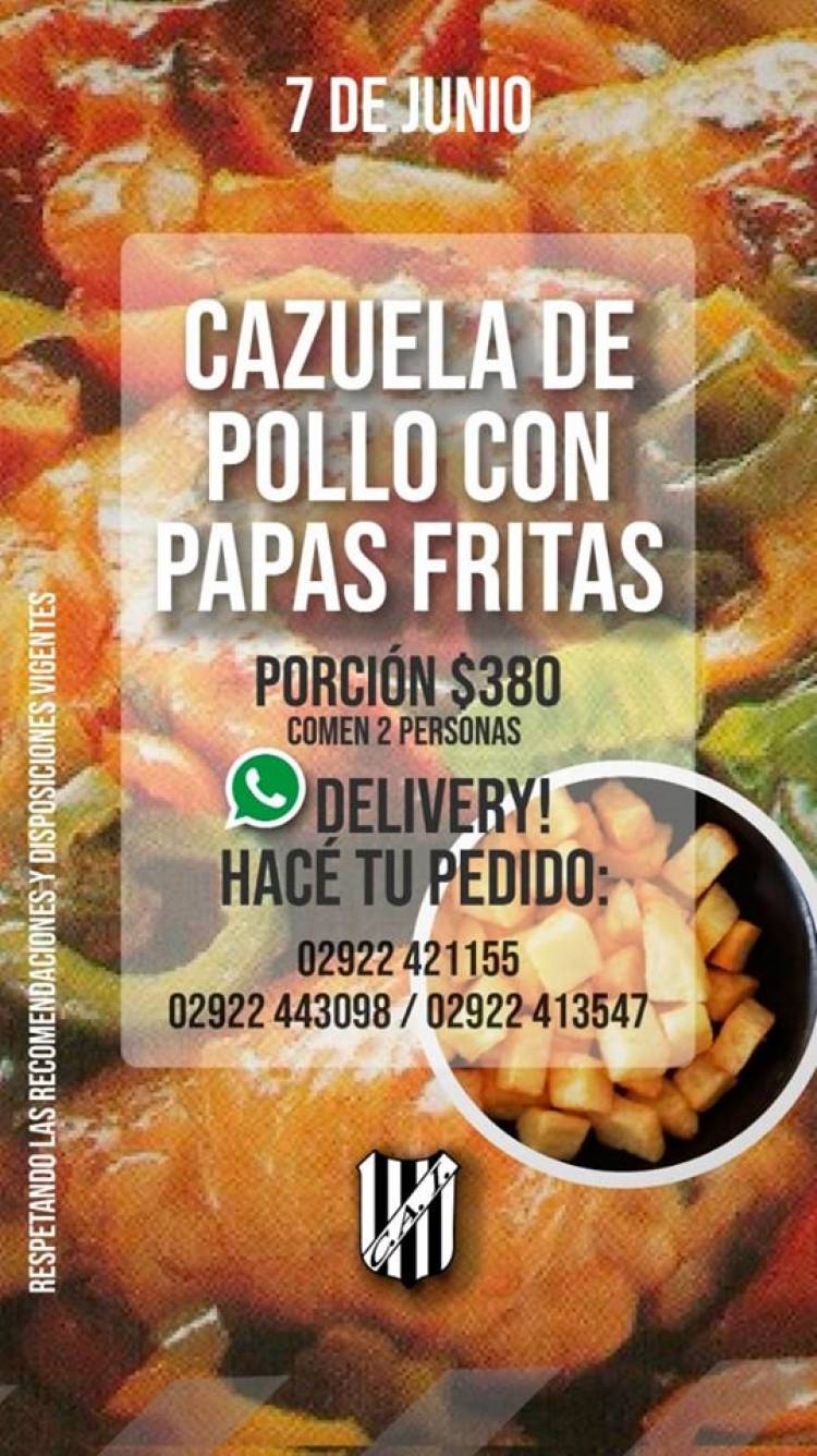 Cazuela de pollos con papafritas