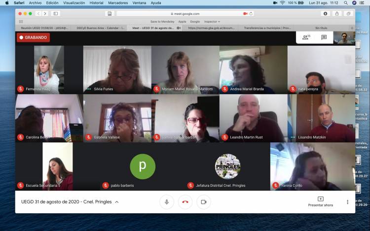 Se reunió en forma virtual la Unidad Educativa de Gestión Distrital local