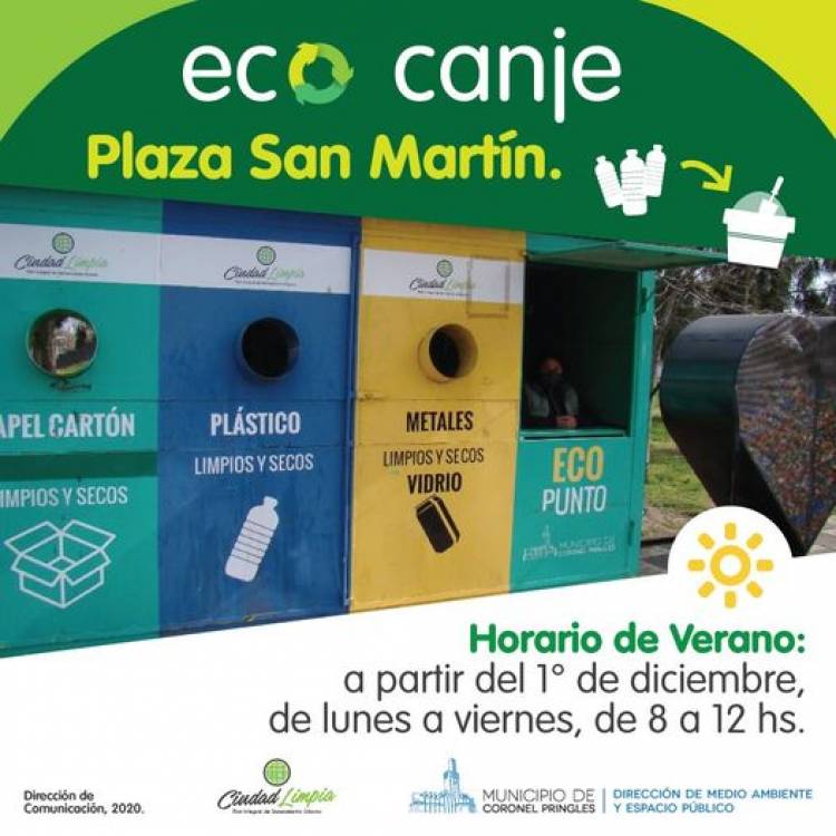 Eco Canje en Plaza San Martín cambia a su horario de verano