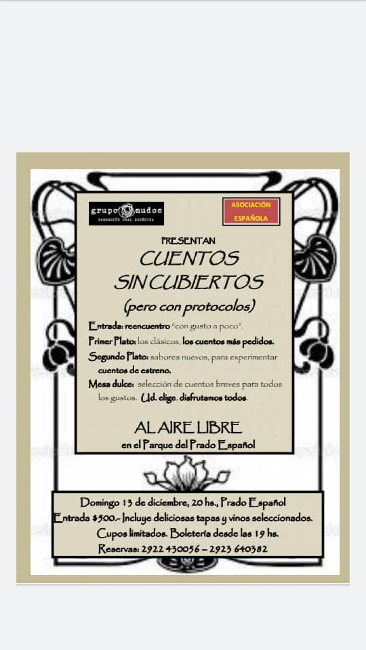 Cuentos sin Cubiertos, al aire libre