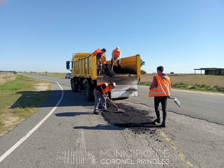 Bacheo en ruta