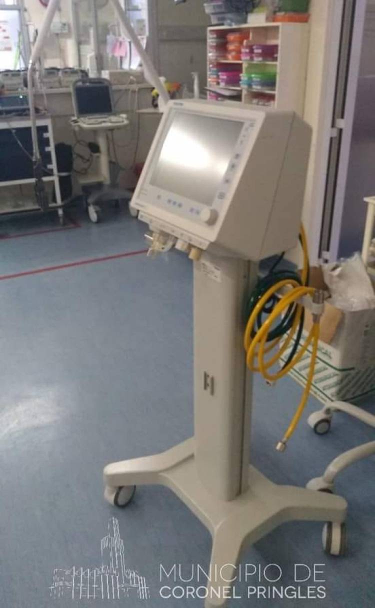 Llegó un nuevo respirador al Hospital Municipal de Pringles