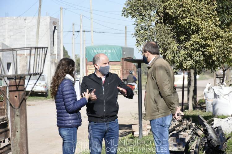 El Intendente Lisandro Matzkin recorrió parte de la obra pública que se está ejecutando en nuestra ciudad