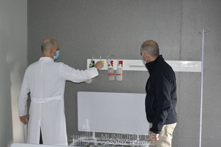 Matzkin recorrió obras en el Nosocomio local
