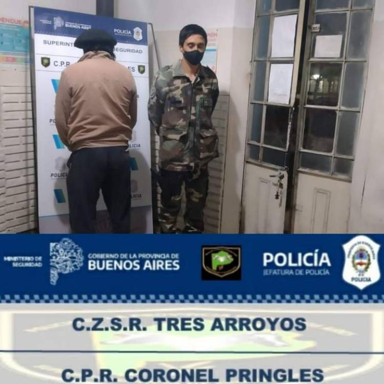 Secuestro de arma y detención