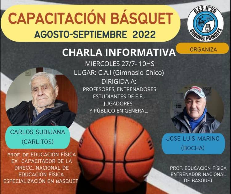 Capacitación de Básquet abierta a toda la comunidad y la región