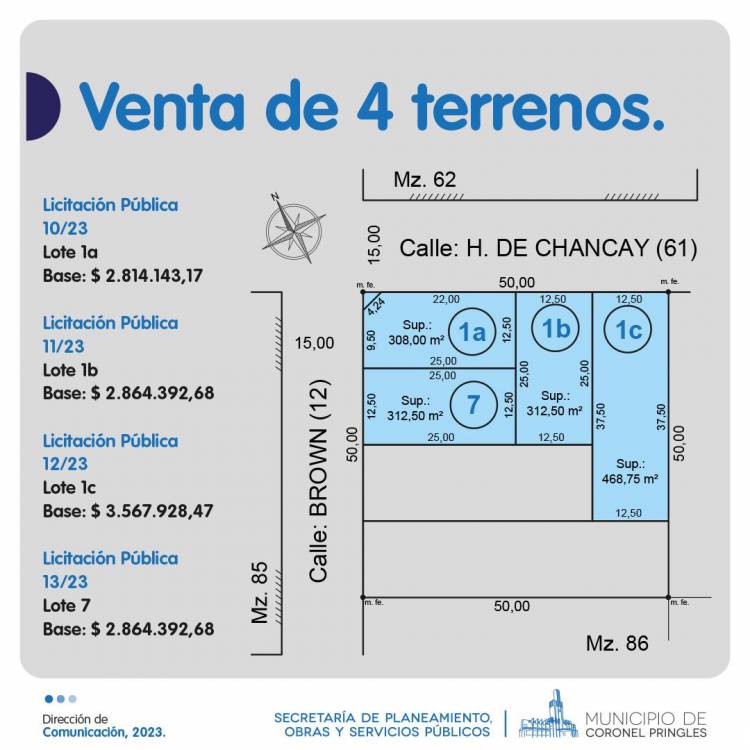 Licitación: Terrenos a la venta