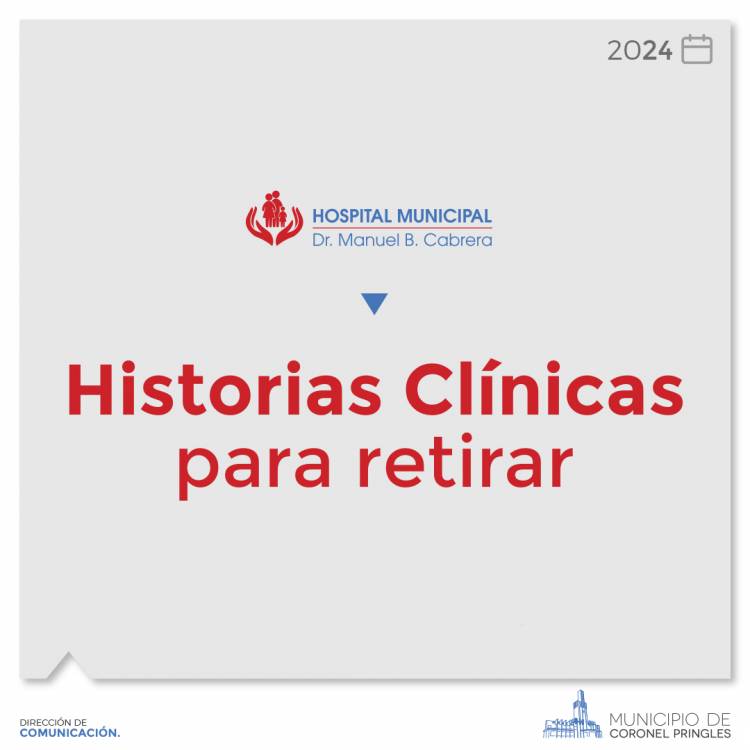 Historias clínicas para retirar 