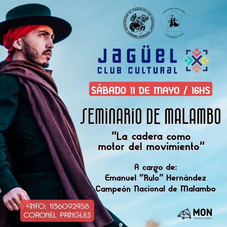 Seminario de Malambo a cargo de Emanuel “Rulo” Hernández en JAGÜEL Club Cultural