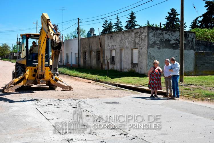 Avance de la obra de desagües pluviales del PVP Sur