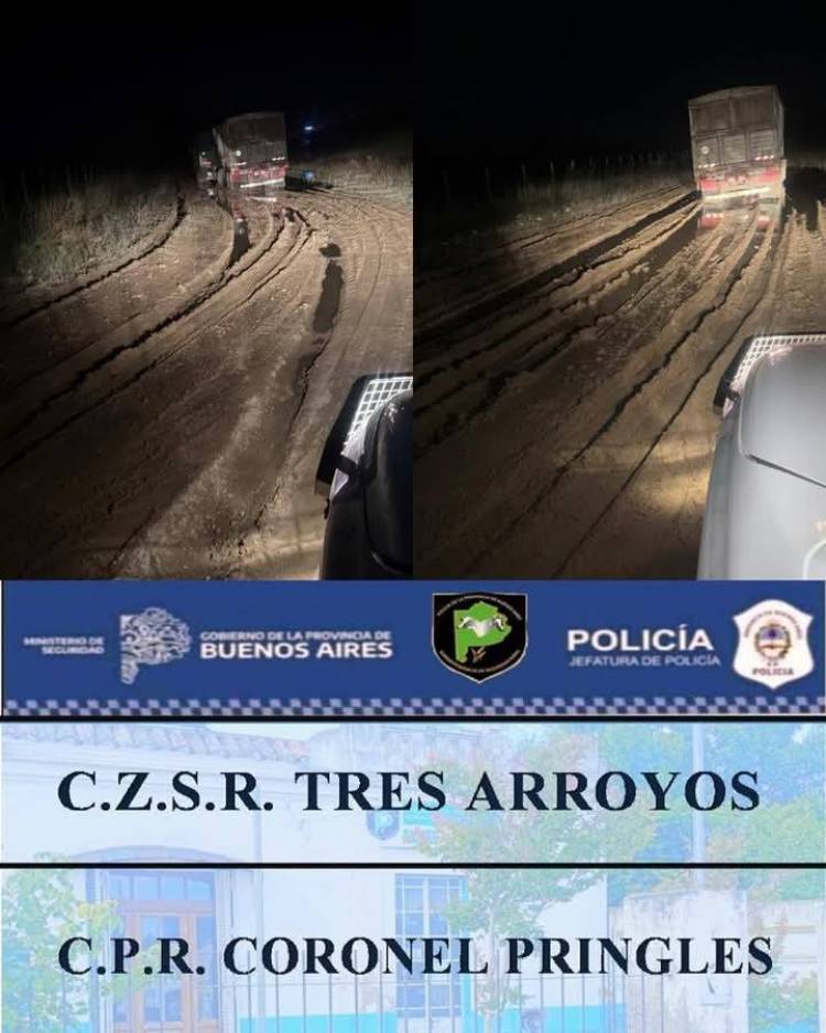 Camión con acoplado infringe Ordenanza Municipal y daña camino rural