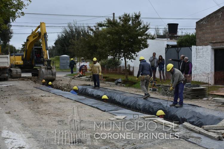 Prosiguen los trabajos en la obra de desagües pluviales del Barrio PVP Sur