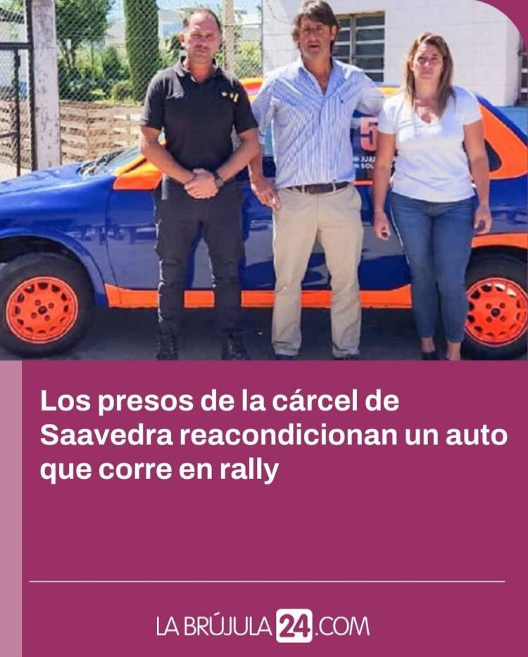 Presos de Saavedra repararon un auto que correrá en el Rally de Coronel Pringles
