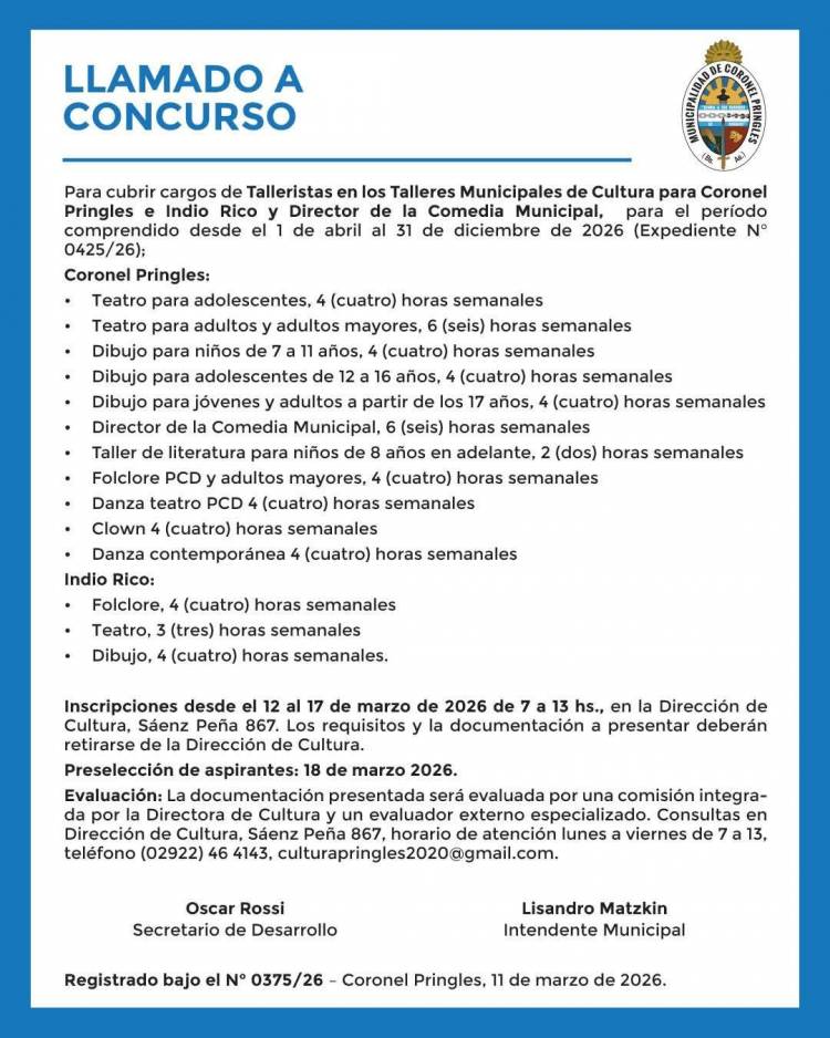 Llamado a Concurso