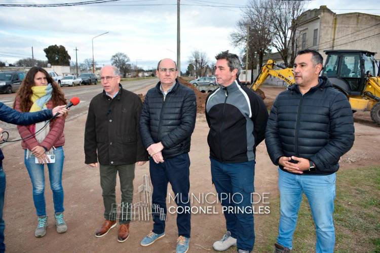 El Municipio inició una obra pluvial decisiva en el Barrio Roca