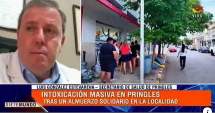 Casi 70 intoxicados en Pringles: "Atendimos más de 50 personas en el hospital"